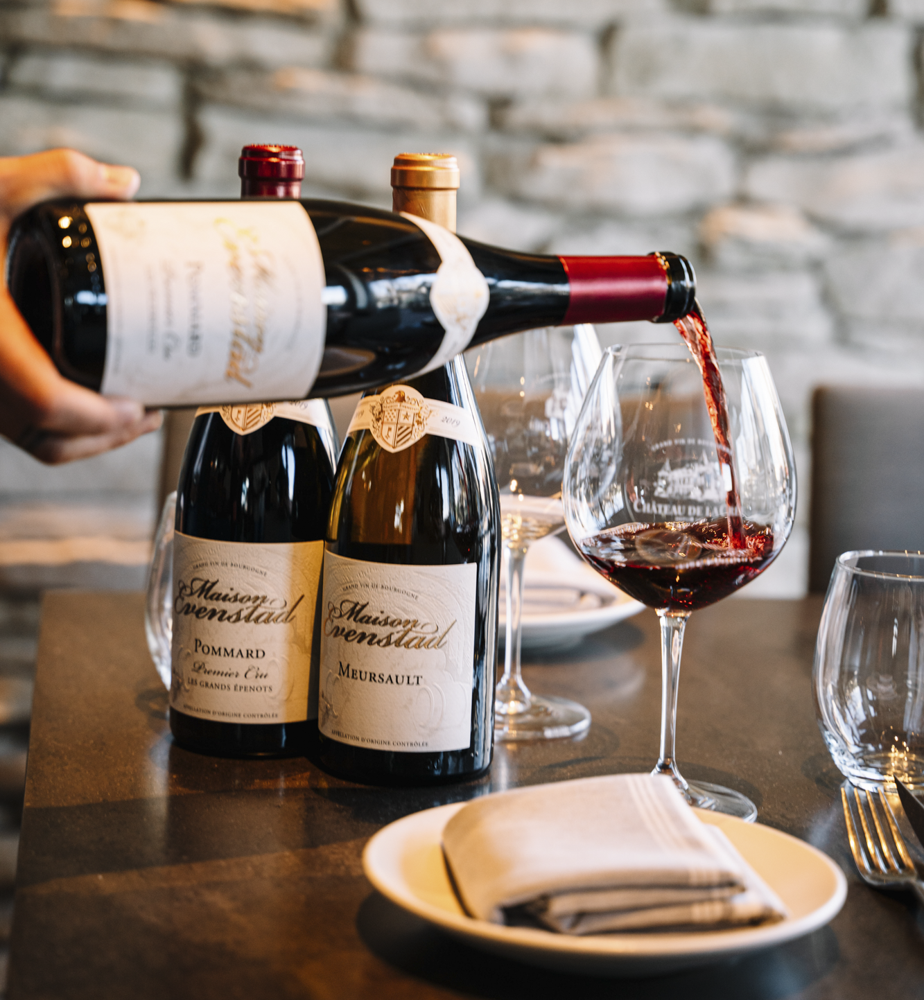 French pinot noir and chardonnay at Domaine Serene Wine Lounge Lake Oswego